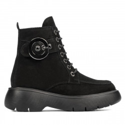 Damskie botki 3372 czarny welur