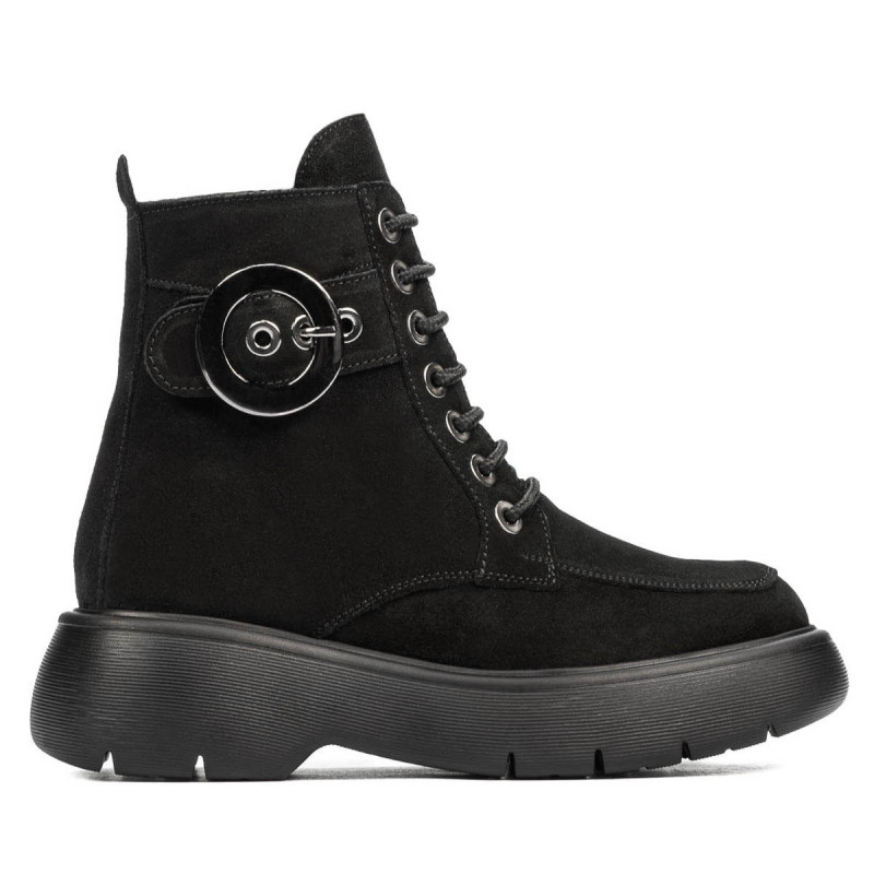 Damskie botki 3372 czarny welur