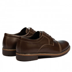 Męskie buty casual / eleganckie 756-1 brązowe 01