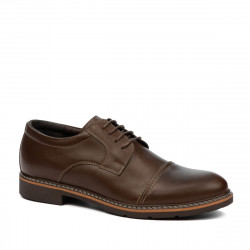 Męskie buty casual / eleganckie 756-1 brązowe 01