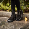 Damskie botki 3372 czarny welur lifestyle