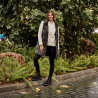 Damskie botki 3372 czarny welur lifestyle