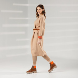 Buty damskie 3373 brązowe kombinowane lifestyle