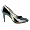 Eleganckie buty damskie 1218 lakier czarny+beżowy