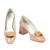 Eleganckie buty damskie 1291 lakierowane nude