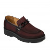 Damskie buty casual 6056 bordo bufi