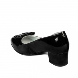 Eleganckie damskie buty 1270 czarne lakierowane