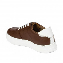 Casual/sportowe buty męskie 945 brązowy kombinowany