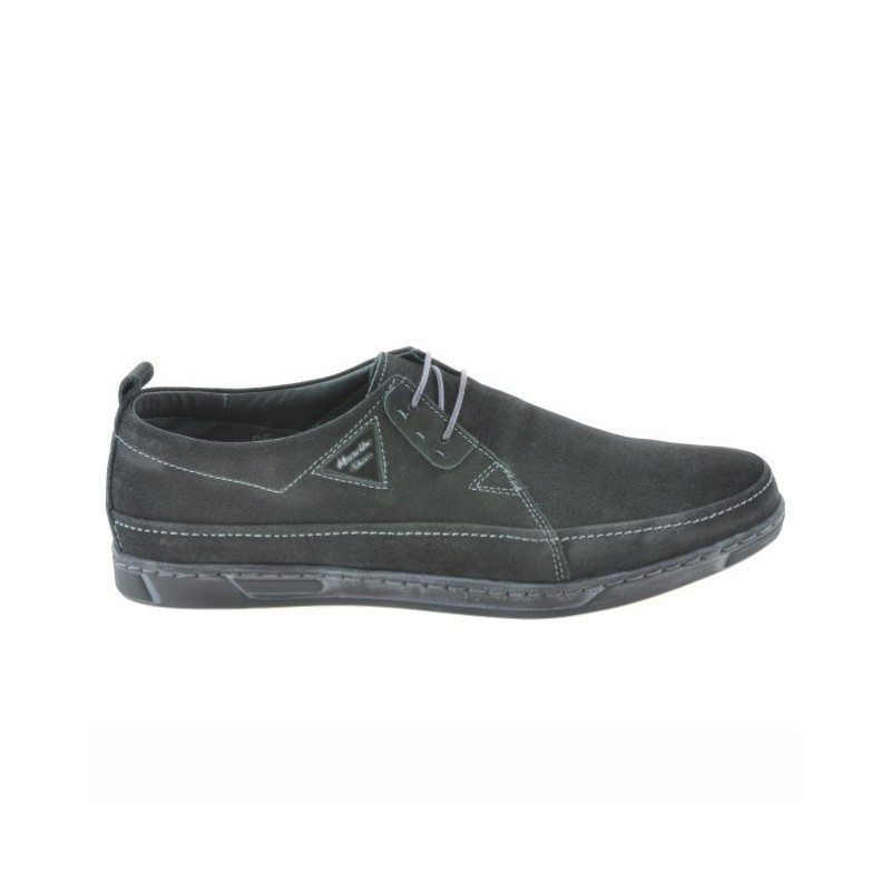Buty casual męskie 744 czarne bufo