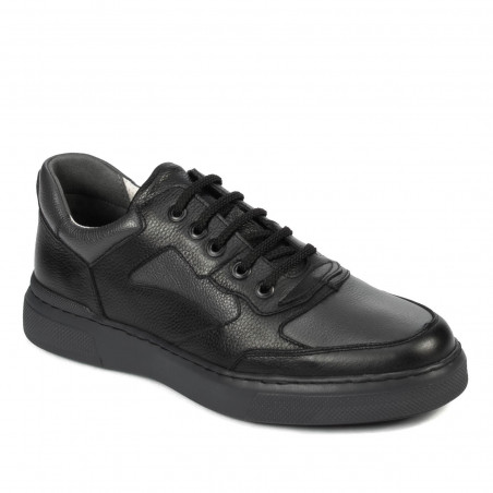 Buty casual/sportowe męskie 946 czarne kombinowane