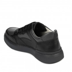 Buty casual/sportowe męskie 946 czarne kombinowane