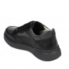 Buty casual/sportowe męskie 946 czarne kombinowane