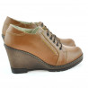 Damskie buty casual 625 brązowe woskowane