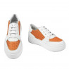 Damskie buty sportowe 6059 biało-pomarańczowe