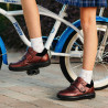 Buty dziecięce 2009 bordo perłowe połączone lifestyle