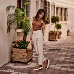 Casual/sportowe buty 6048 brązowe kombinowane lifestyle