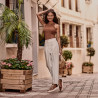 Casual/sportowe buty 6048 brązowe kombinowane lifestyle