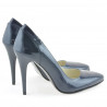 Eleganckie buty damskie 1230 lakierowane indigo