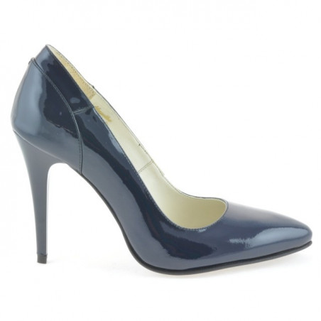 Eleganckie buty damskie 1230 lakierowane indigo