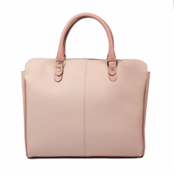 Torebka damska do ręki 002g różowa kombinowana