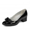 Eleganckie damskie buty 1270 czarne lakierowane