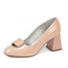 Eleganckie buty damskie 1291 lakierowane nude