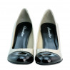 Eleganckie buty damskie 1213 lakierowane beżowo-czarne