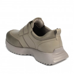 Damskie buty sportowe 6060 beżowe kombinowane