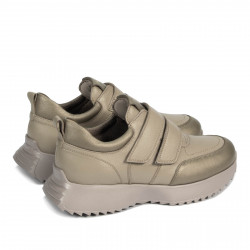 Damskie buty sportowe 6060 beżowe kombinowane