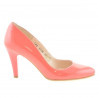 Eleganckie buty damskie 1234 lakierowane czerwony koralowy