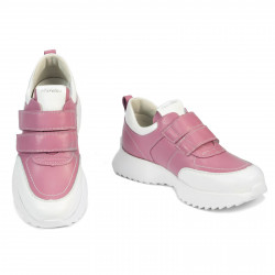 Buty sportowe damskie 6060 różowe kombinowane
