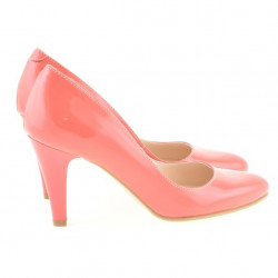 Eleganckie buty damskie 1234 lakierowane czerwony koralowy