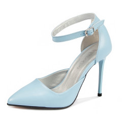 Eleganckie buty damskie 1296 niebieskie