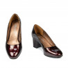Eleganckie buty damskie 1268 lakier bordowy01