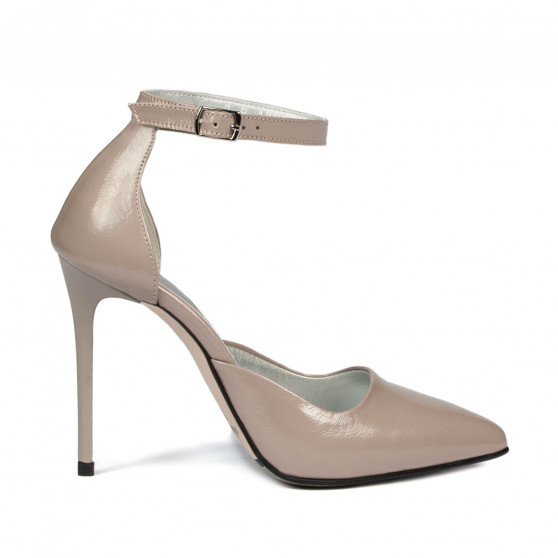 Eleganckie buty damskie 1296 lakier cappuccino