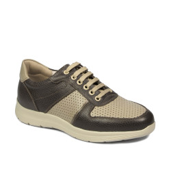 Buty sportowe dla nastolatków 384 khaki kombinowane
