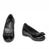Buty dziecięce 174 lakierowane czarno kombinowane