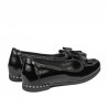 Buty dziecięce 174 lakierowane czarno kombinowane