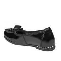 Buty dziecięce 174 lakierowane czarno kombinowane