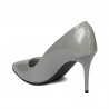 Eleganckie buty damskie 1293 lakier szary