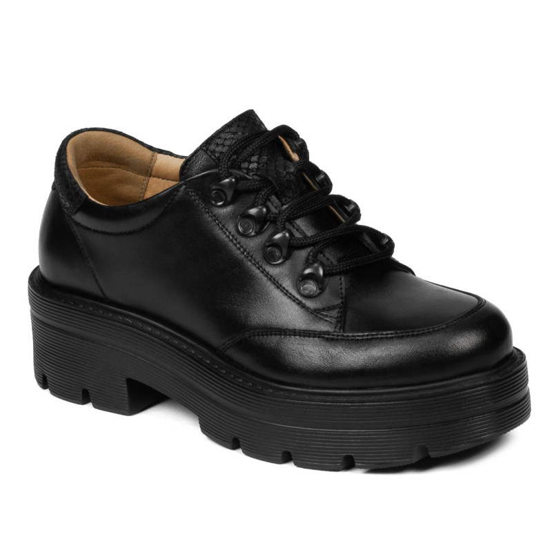 Damskie buty casual 6064 czarny kombinowany