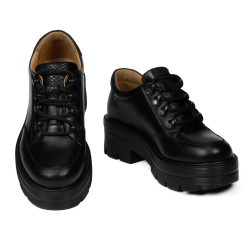 Damskie buty casual 6064 czarny kombinowany