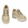 Damskie buty casual 6064 beżowe kombinowane