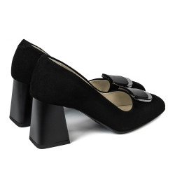 Eleganckie buty damskie 1291 czarny antilop