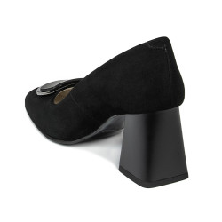 Eleganckie buty damskie 1291 czarny antilop