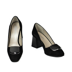 Eleganckie buty damskie 1291 czarny antilop