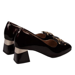 Eleganckie buty damskie 1298 lakierowane bordo