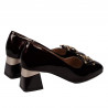 Eleganckie buty damskie 1298 lakierowane bordo