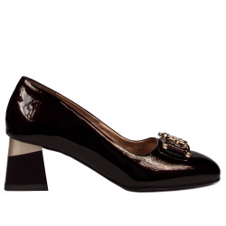 Eleganckie buty damskie 1298 lakierowane bordo