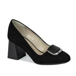 Eleganckie buty damskie 1291 czarny antilop